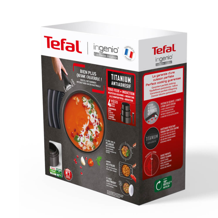 Set de 4 piese Tefal Ingenio Eco Resist L3979202, cratita de 16/18/20 cm, maner detasabil, indicator Thermo-Signal, compatibil cu inductia, inve [9]