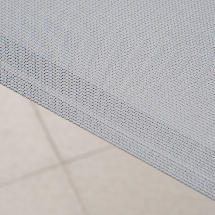  Set de 4 Scaune de Gradina Stivuibile, Scaune de Exterior cu Cotiere din Metal si tesatura Respirabila, 54x75.5x95 cm, Gri [9]