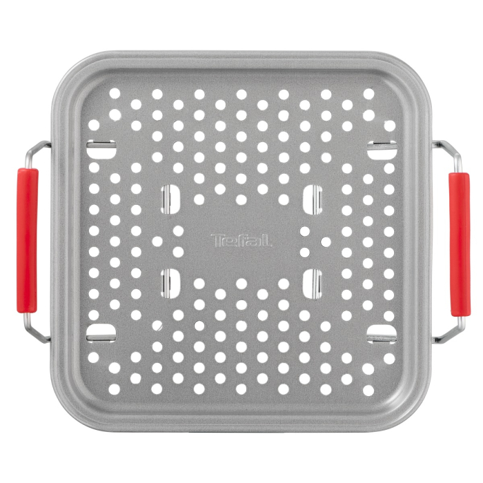 Set de 5 accesorii Tefal Dail'Easy J701S544 pentru friteuza de 4.6 L, invelis antiaderent, otel carbon, tava perforata cu manere, tava si 3 forme, neg [16]