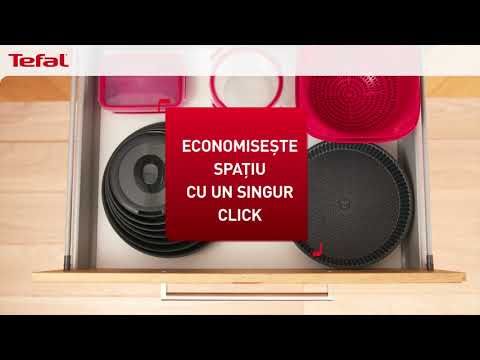 Set de 5 piese Ingenio Easy Cook & Clean L1539543, invelis antiaderent 100% sigur, Thermo-Signal™, baza Diffusion+, maner detasabil, aluminiu, [20]