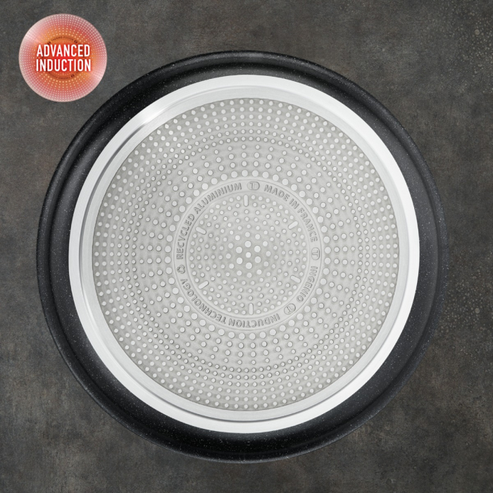 Set de 5 piese Tefal Ingenio Black Stone L3998953, tigaie 22/28 cm, cratita 16/20 cm, maner detasabil, invelis antiaderent Mineralia+, indicator Therm [2]
