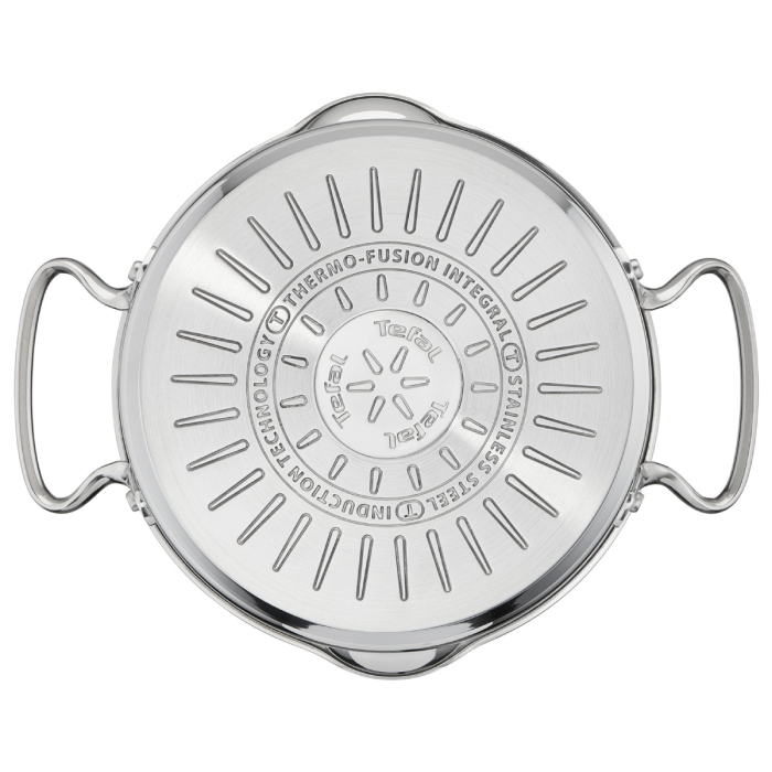 Set de 6 piese Tefal Duetto+ G719S655, oale cu capac de sticla 20 / 24 cm, cratita cu capac de sticla 16 cm, inox, inductie, inox, manere nituite [2]