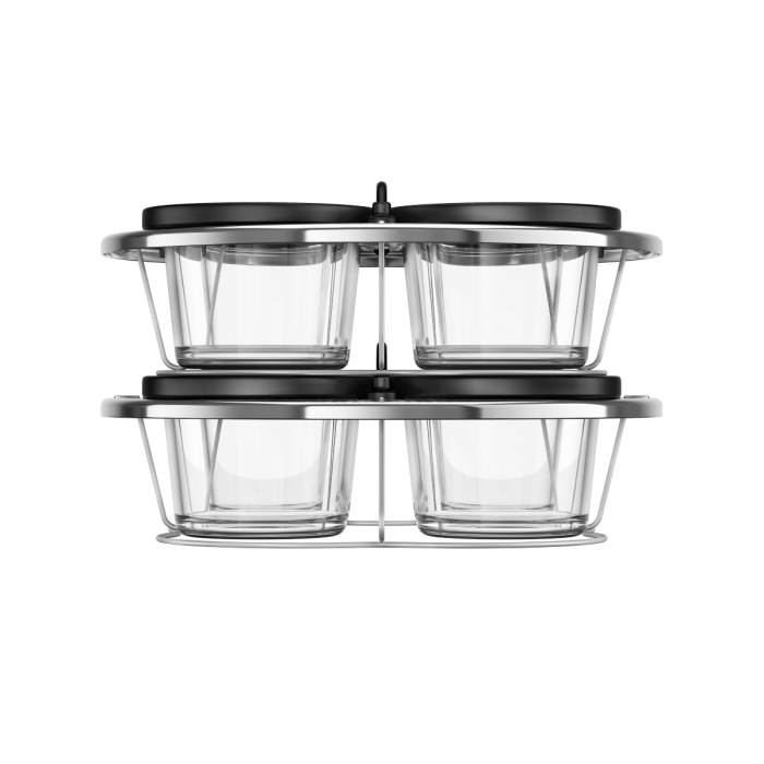 Set de 8 recipiente de sticla cu capac si suport Tefal XA6140E0, compatibile cu aparatul de gatit multicooker Tefal Cook4me, seriile CY85xx, CY91xx [2]