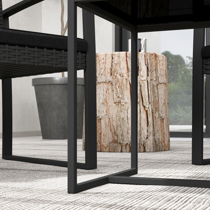  Set de cafea din ratan PP din 3 piese cu perne, Mobilier [7]