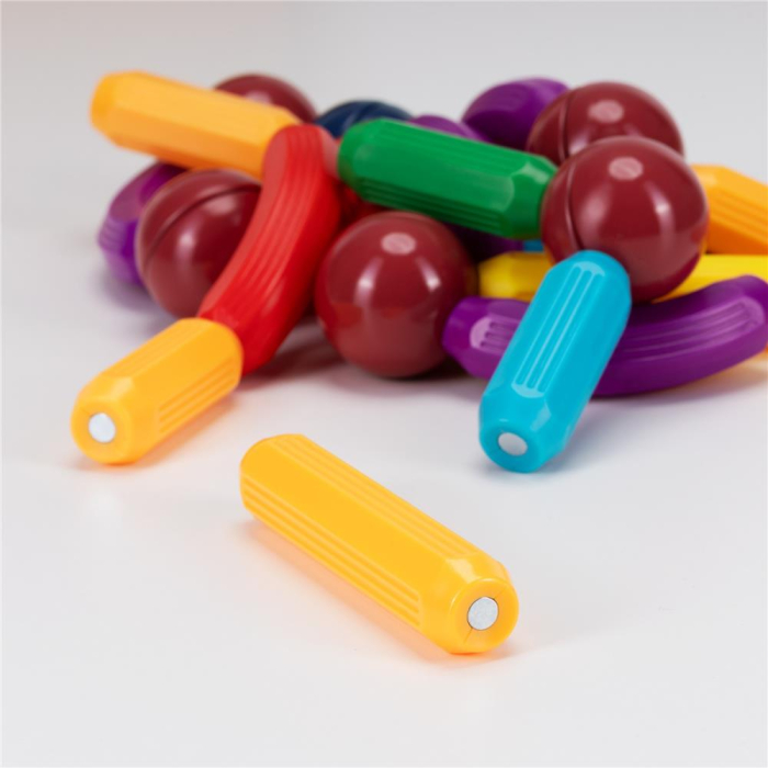 Set constructie tije bile magnetice educative copii 100 piese, structuri 3d, multicolor [9]