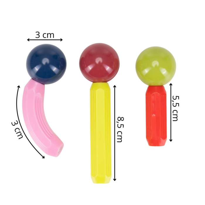 Set constructie tije bile magnetice educative copii 100 piese, structuri 3d, multicolor [17]