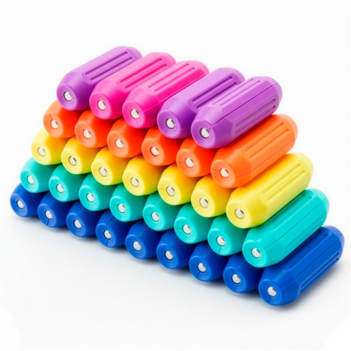 Set constructie tije bile magnetice educative copii 100 piese, structuri 3d, multicolor [18]