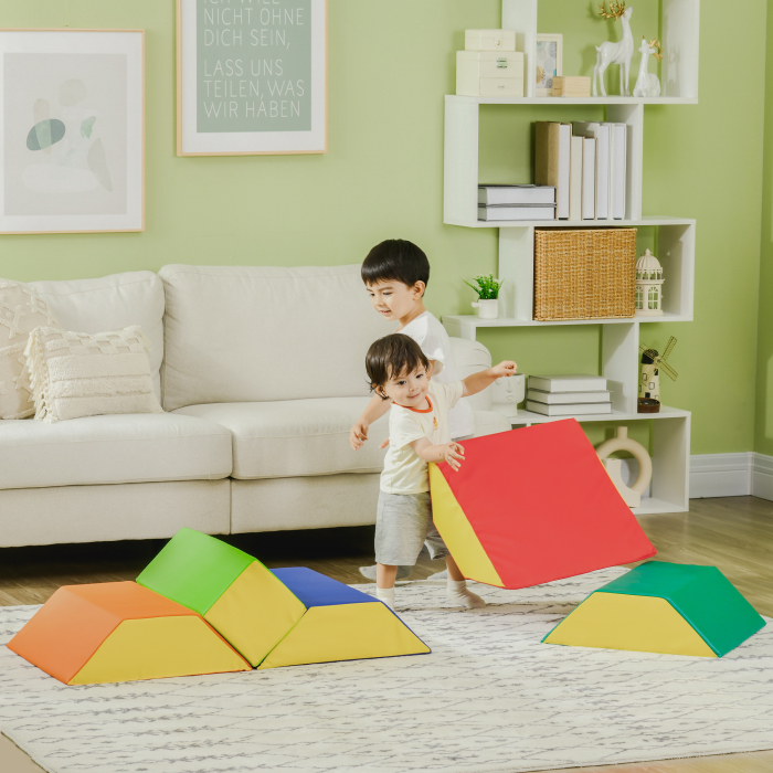  Set de Constructii Moi pentru Copii 1-3 Ani cu 5 Blocuri, 48.3x19.1x48.3 cm, Multicolor [2]