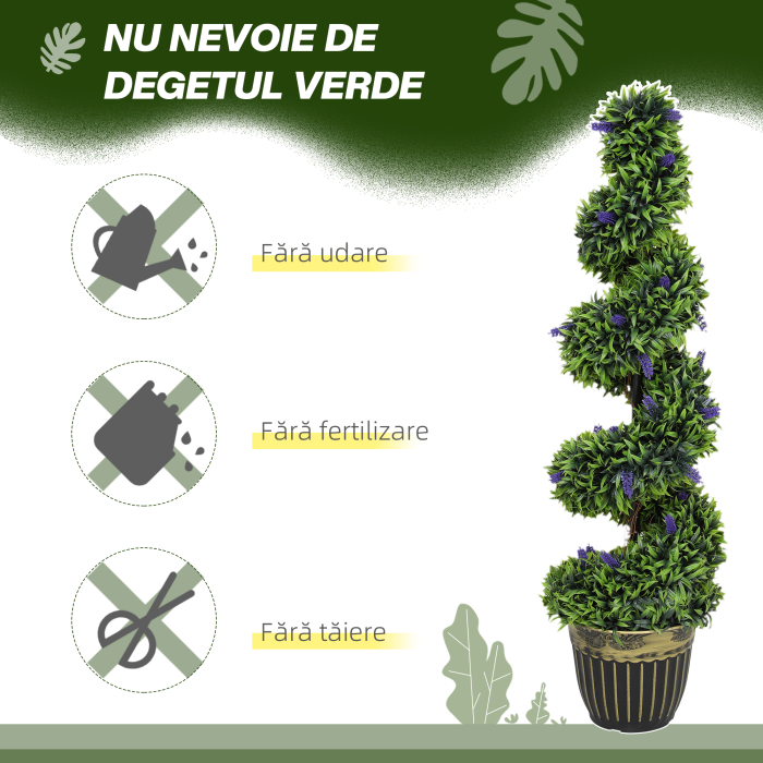  Set de Doua Arbori Artificiali de Lavanda 90cm [6]
