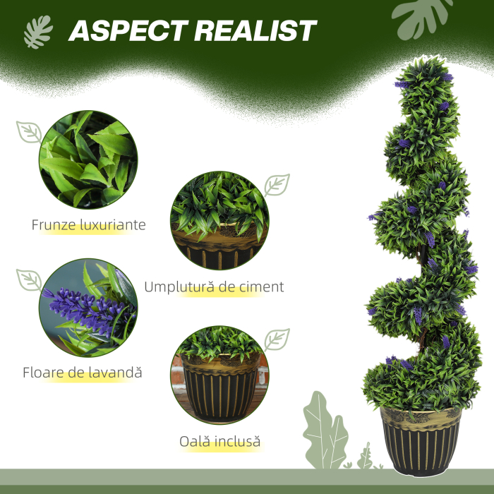  Set de Doua Arbori Artificiali de Lavanda 90cm [4]