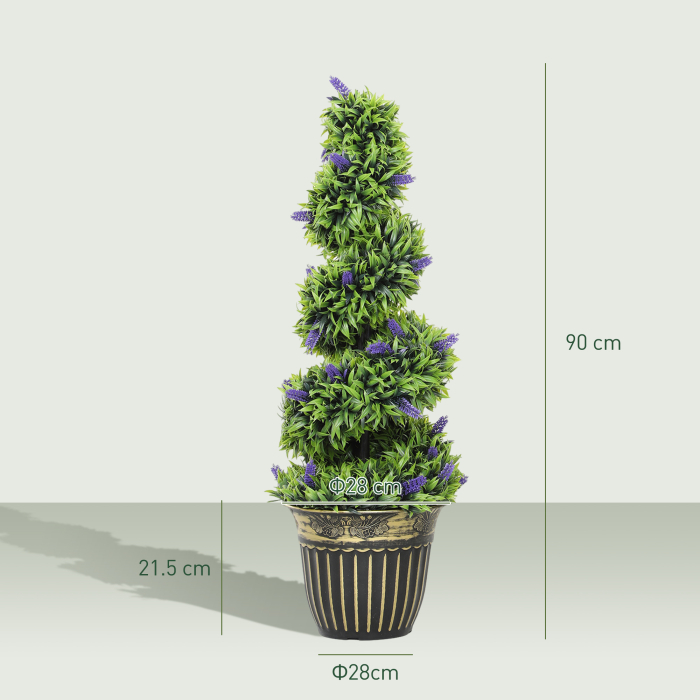  Set de Doua Plante Artificiale Lavanda 90 cm [3]