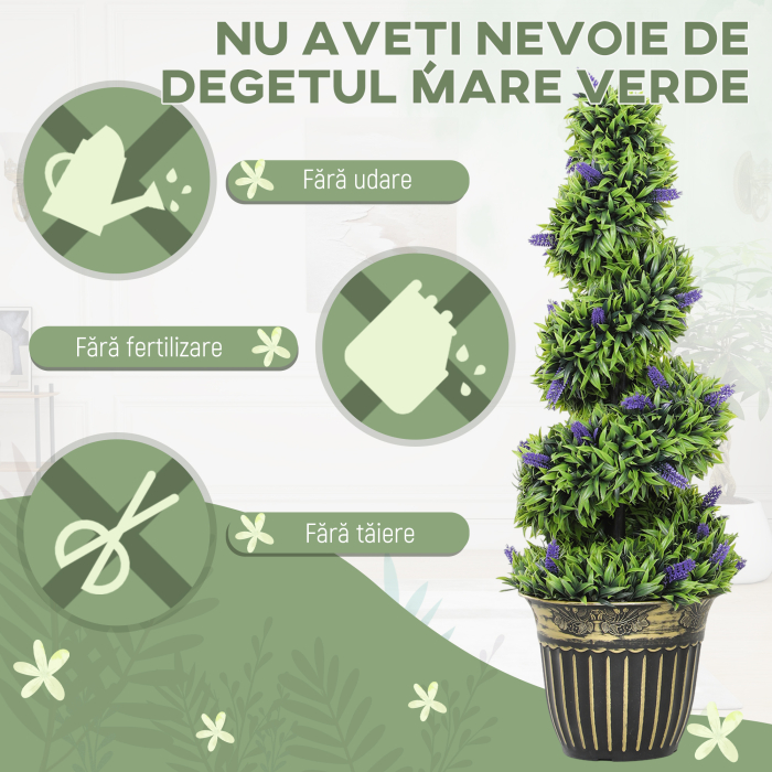  Set de Doua Plante Artificiale Lavanda 90 cm [6]