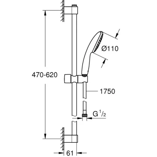 Set de dus Grohe New Tempesta 110 cu 1 functie [3]