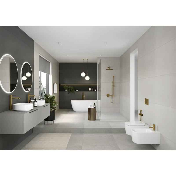 Set de duș igienic Kludi Bozz, montaj încastrat, auriu periat [2]