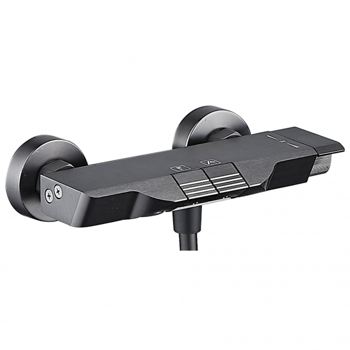 Set de dus La Brocca BAS005, 2 functii, Presiune ridicata, Jet reglabil, Montare rapida, Para de dus, Negru Mat [5]