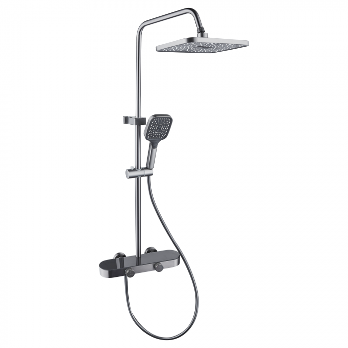 Set de dus RAIZ Origins STREAM, 2 functii, Presiune ridicata, Jet reglabil, Montare rapida, Para de dus, Negru Mat [3]