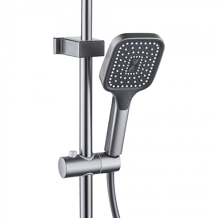 Set de dus RAIZ Origins STREAM, 2 functii, Presiune ridicata, Jet reglabil, Montare rapida, Para de dus, Negru Mat [6]