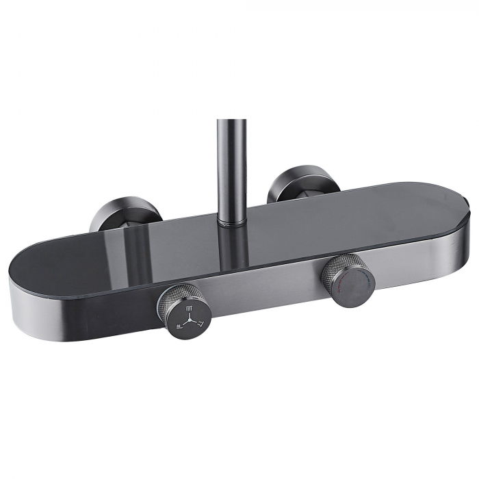 Set de dus RAIZ Origins STREAM, 2 functii, Presiune ridicata, Jet reglabil, Montare rapida, Para de dus, Negru Mat [4]