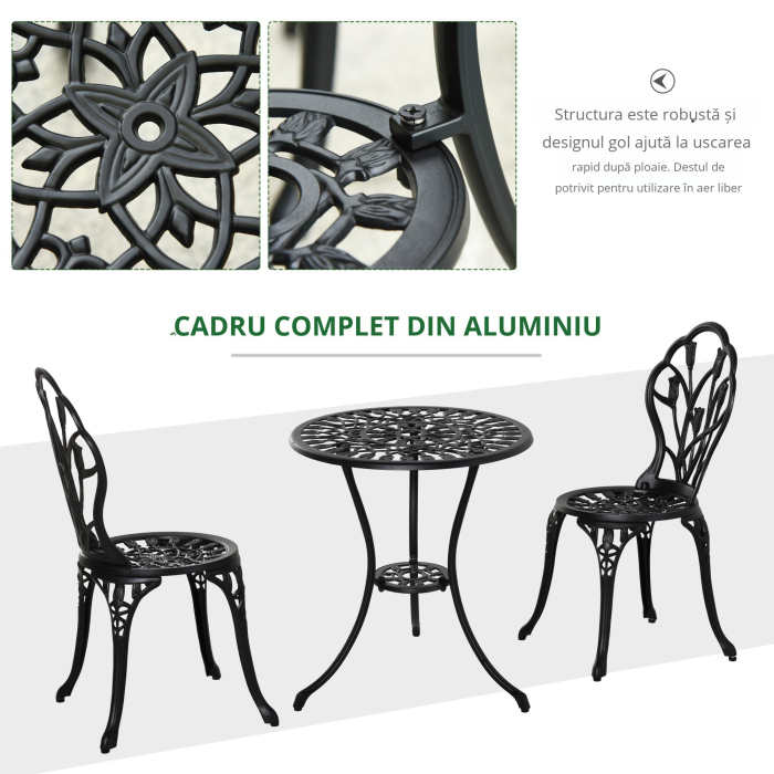  Set de Gradina 3 Piese din Aluminiu, Set Exterior [6]