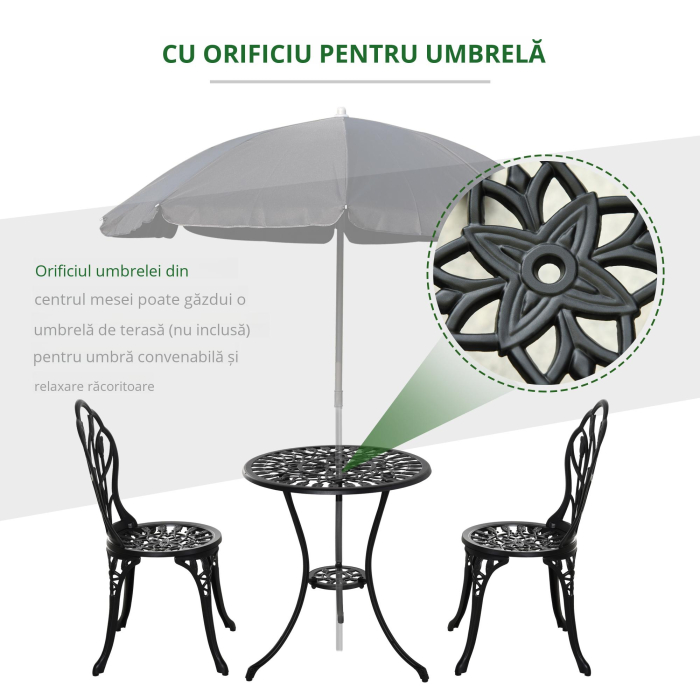  Set de Gradina 3 Piese din Aluminiu, Set Exterior [7]