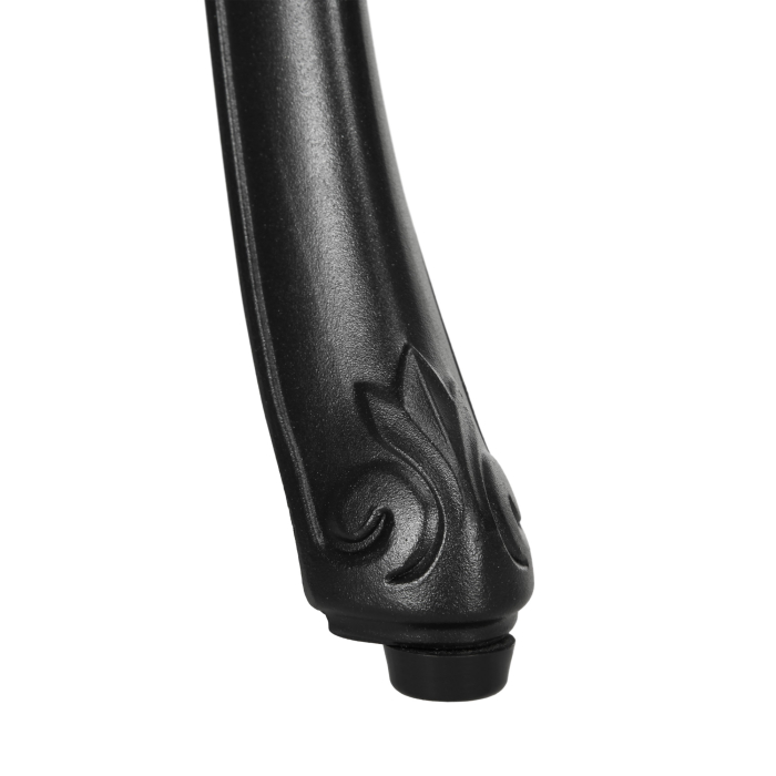 Set de Gradina Exterior, Masa Rotunda si Scaune din Aluminiu, Masa de Bistrou cu Orificiu pentru Umbrela, Mobilier pentru Terasa, Gradini, Verande, Balcoane, Langa Piscina - Negru [9]