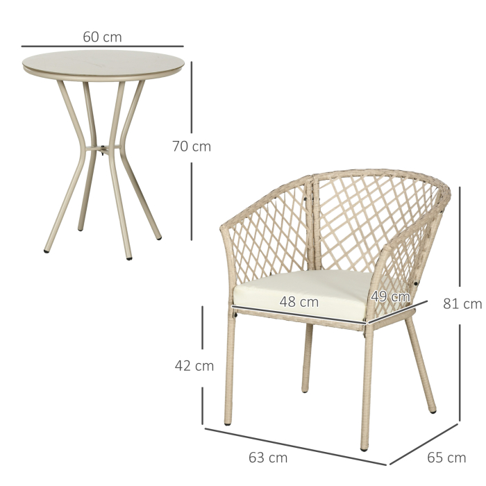  Set de Mobilier de Gradina din 3 piese din Ratan [3]