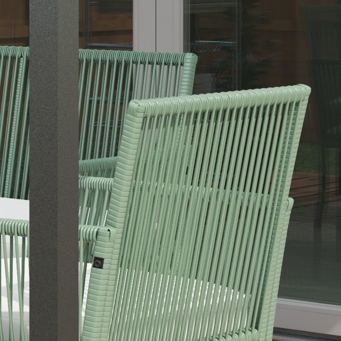  Set de Mobilier pentru Curte, Verde inchis [9]