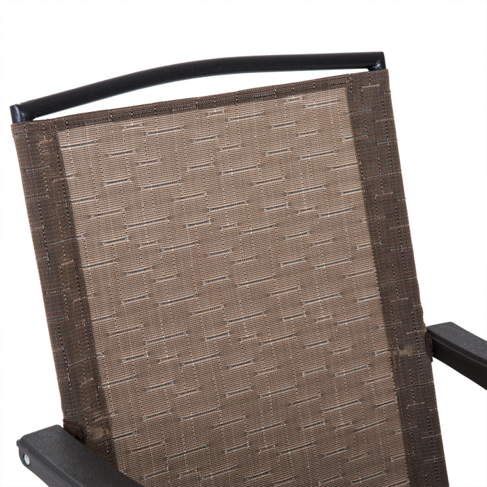  Set de mobilier pentru gradina cu masa din sticla securizata, maro [9]