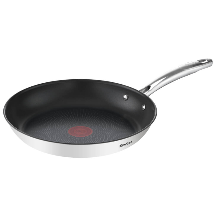 Set de tigai cu 3 piese Tefal Duetto G732S335 de 20/24/28 cm, inductie, invelis antiaderent, exterior inox, argintiu [3]