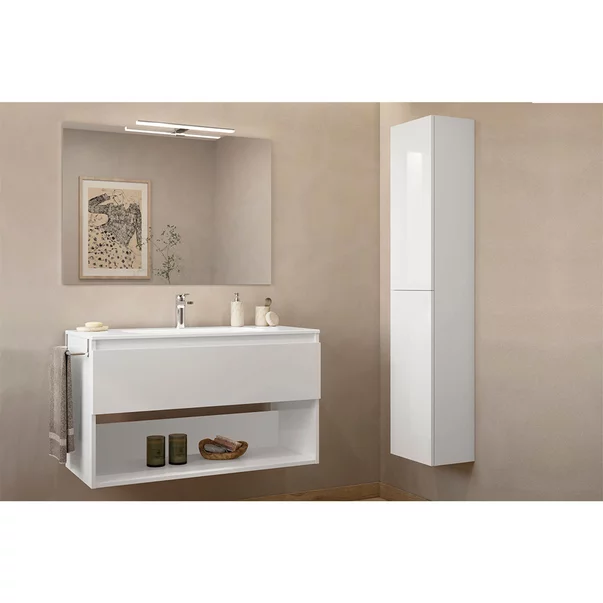 Set dulap baza suspendat Gala Daily antracit 1 sertar cu lavoar 100 cm [2]