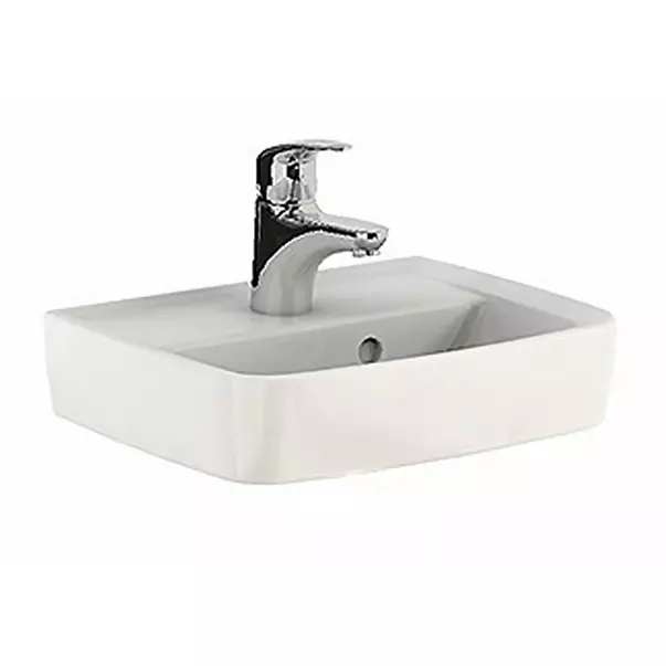 Set dulap baza suspendat Kolo Rekord alb lucios 1 usa si lavoar 40 cm [3]