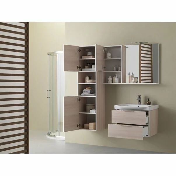 Set dulap suspendat si lavoar KolpaSan Lana II lemn 80 cm Pal [2]