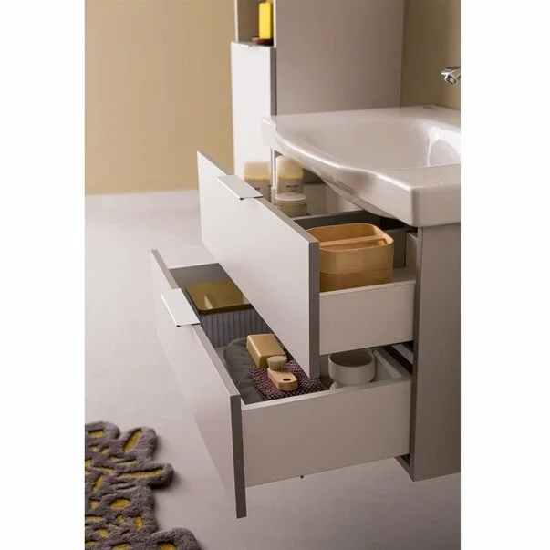 Set dulap suspendat si lavoar KolpaSan Lana II lemn 80 cm Pal [3]