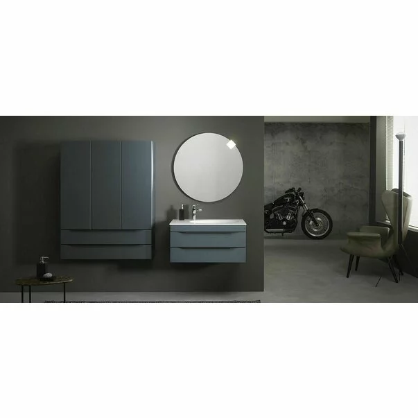 Set dulap suspendat si lavoar KolpaSan Malaya stejar natural 100 cm [2]