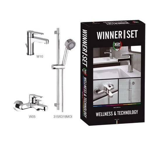 Set dus aparent Remer Rubinetterie Winner W0510315RMOI,, 4 functii, alama cromata, cartus ceramic, crom [1]