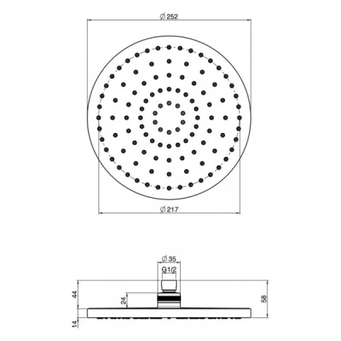 Set dus FIMA Carlo Frattini, cu cap și pără de duș, crom [3]