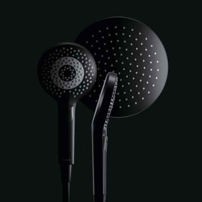 Set duș Kludi DIVE X, pară duș 1 jet, suport și furtun 125 cm, negru mat [2]