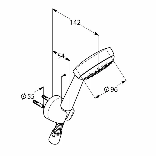 Set dus Kludi Logo 1S cu para de dus si furtun [2]