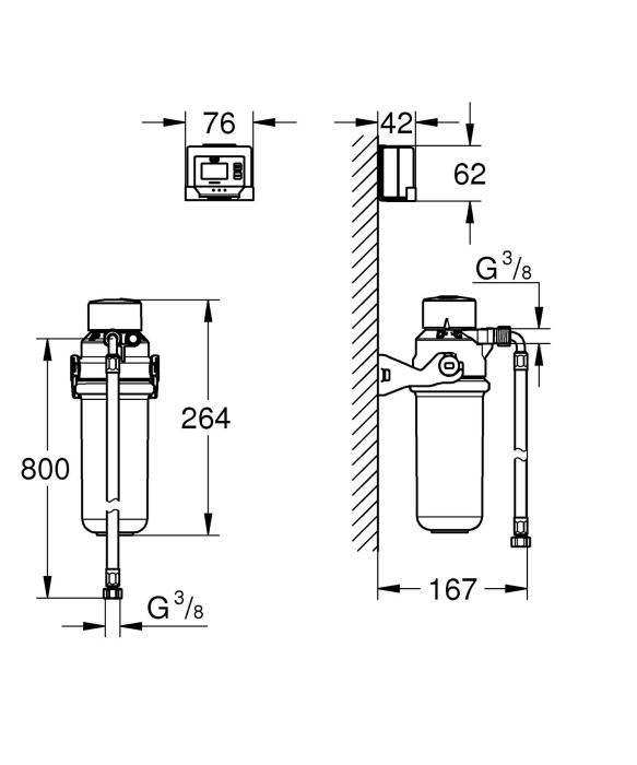 Set filtru Grohe 41136000, Blue pure, gama produs compatibil blue pure, capacitate l 1500, unica folosinta [2]