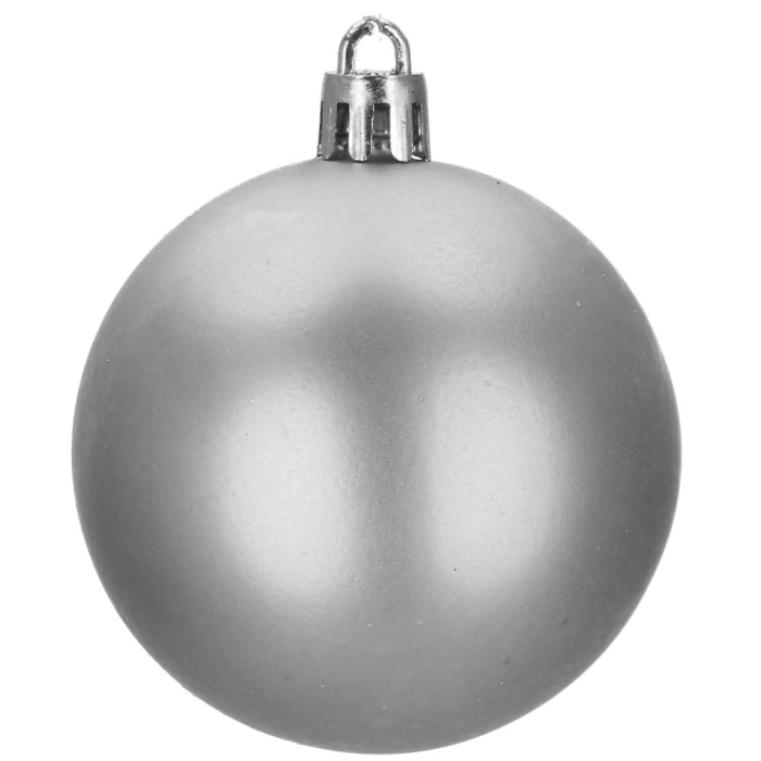 Set globuri de Craciun, 20 bucati, 3 modele, 4cm, argintiu [4]