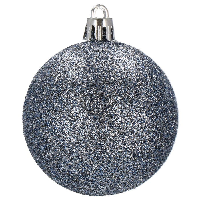 Set globuri de Craciun, 30 bucati, 3 modele, 4/5/6cm, albastru inchis [4]