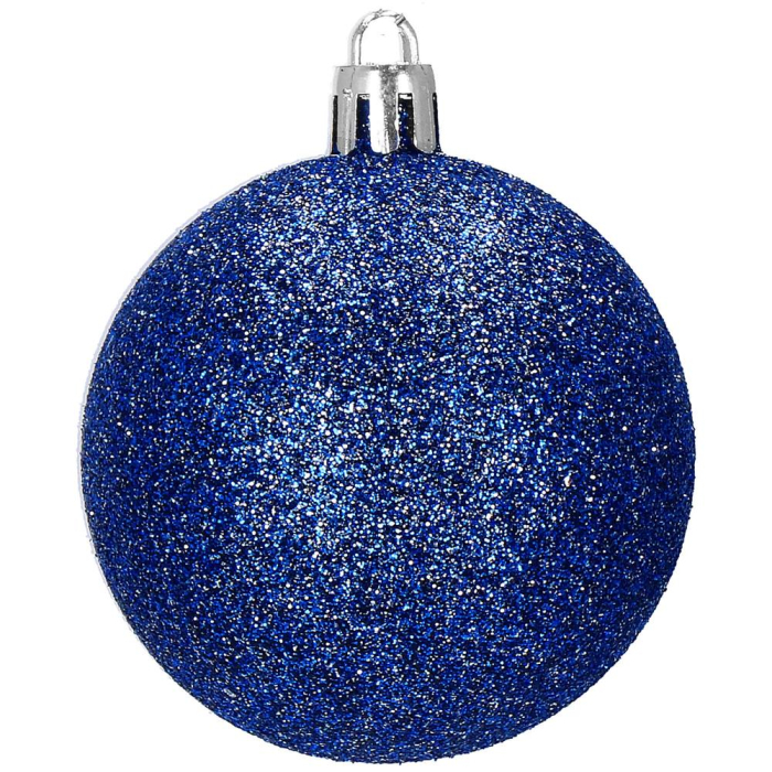 Set globuri de Craciun, 30 bucati, 3 modele, 6cm, albastru [4]