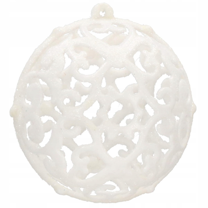 Set globuri si decoratiuni de Craciun, 100 piese, diverse dimensiuni cu stea, alb [10]