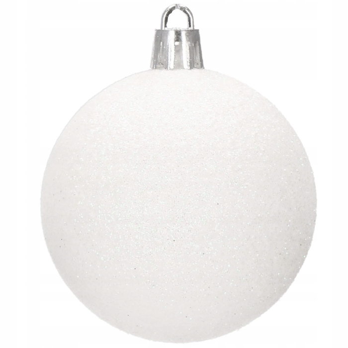 Set globuri si decoratiuni de Craciun, 101 piese, diverse dimensiuni, alb [12]