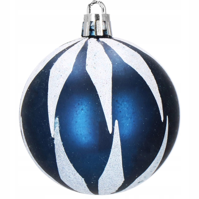 Set globuri si decoratiuni de Craciun, 77 piese, diverse dimensiuni, albastru inchis [15]