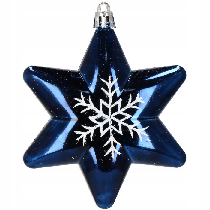 Set globuri si decoratiuni de Craciun, 77 piese, diverse dimensiuni, albastru inchis [11]