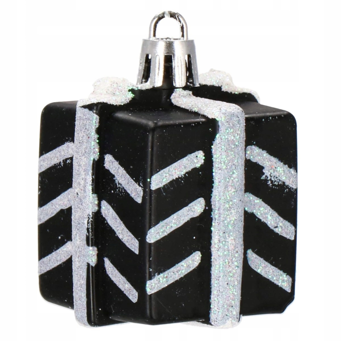 Set globuri si decoratiuni de Craciun, 77 piese, diverse dimensiuni, negru [11]