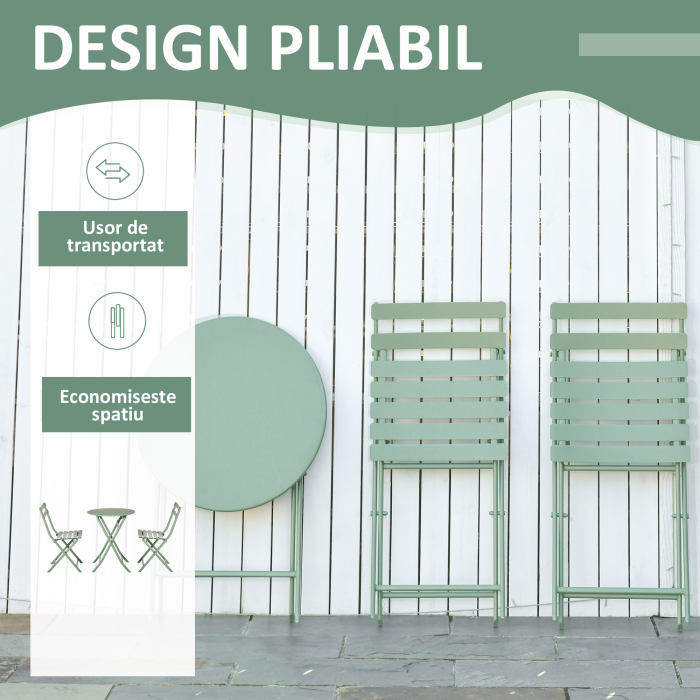  Set Gradina 3 Piese - Pliabil, Verde [4]