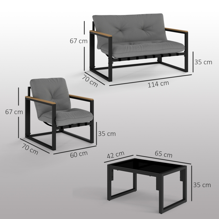  Set Gradina 4, Gri Deschis [3]