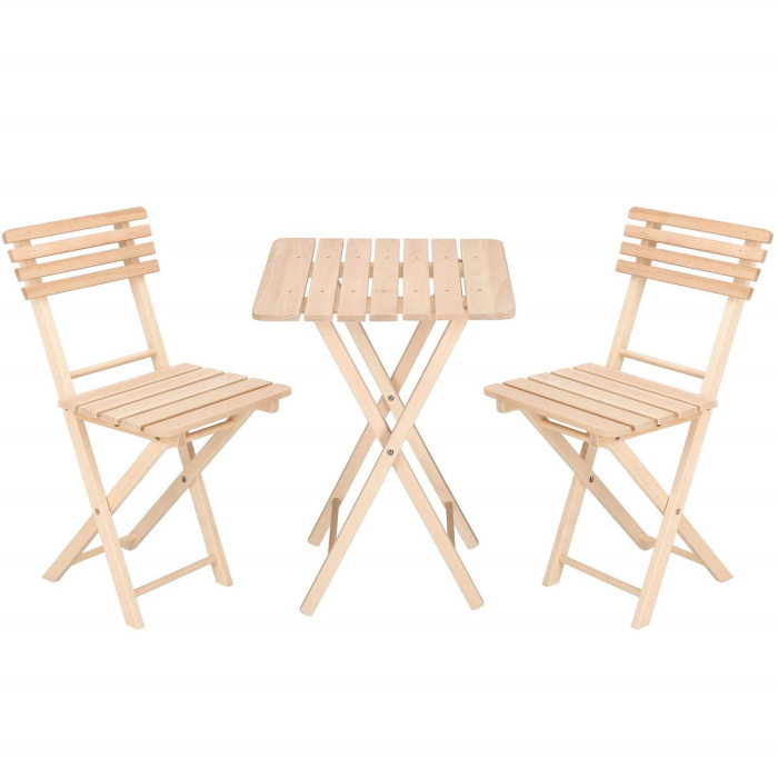 Set masa patrata plianta, cu 2 scaune pliante, gradina sau balcon Solas [1]